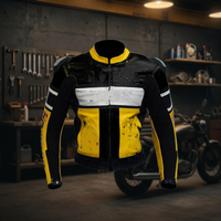 Veste blindée de course personnalisée pour hommes avec vestes en cuir de moto vestes en cuir de moto Street Biker