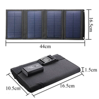 Panneau solaire pliable 20W, chargeur de panneaux solaires portables USB 5V DC, alimentation solaire à pleine puissance, alimentation mobile