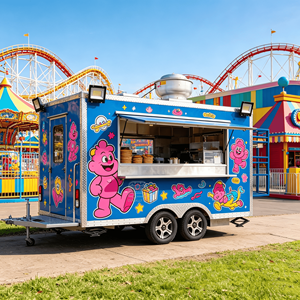 Outdoor Restaurant Juice <b>Concession</b> <b>Trailer</b> Fried Chicken Wings Food Cart Container Food Truck Mobile Kitchen Food <b>Trailer</b> - Product Image 6