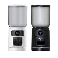Distributeur de nourriture portable à double objectif pour chats et chiens avec détection de mouvement intelligente et alimentation automatique et reconnaissance à double objectif