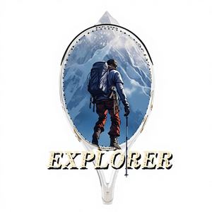 Raquette de tennis professionnelle - Fibre de carbone intégrale, conception monobloc en nylon |   Anti-choc et anti-torsion |   Poignée antidérapante extra résistante | - Product Image 1