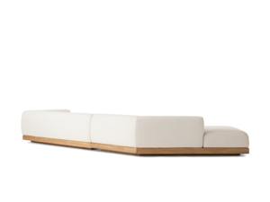 Chaise longue modulaire de luxe moderne Arvin Garde en teck massif, meubles de jardin en bois de teck, canapé d'extérieur - Product Image 4