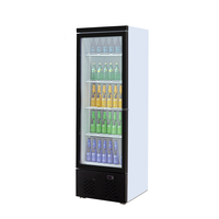 Réfrigérateur de présentation à porte vitrée simple de 450 L avec ventilateur de refroidissement, congélateur Pepsi pour supermarché, refroidisseur de boissons