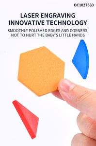 Regalos de desarrollo intelectual, rompecabezas de madera con forma de madera, rompecabezas de madera Montessori, círculo cuadrado, tablero triangular, juguetes para bebés con tarjetas - Product Image 5