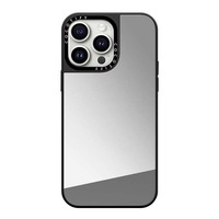 Coque de téléphone antichoc transparente effet miroir couleur unie tendance pour iPhone 17 Pro Max 16 Pro 15 13 pour femme