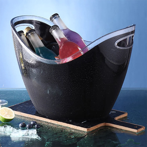 Hot bán biểu tượng tùy chỉnh led Sâm banh Xô đá với đèn LED Top Grade LED ánh sáng rượu vang Xô đá Sâm banh nhựa Cooler - Product Image 6