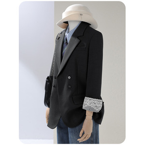 Manteau Oversize Tendance Automne/Hiver 2025 Style Coréen Décontracté Ample Haut de Gamme pour Femme à Double Boutonnage - Product Image 6