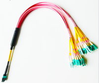 Kabel Breakout MPO 12 96 Serat LC Multimode Optical Patch Cord OM4 Fiber Patch Cable Produk terlaris di pusat data