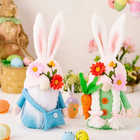 Nouvelle conception, lapin de Pâques décoratif en plastique et polyester durable de 28 cm, jouet d'intérieur, prix d'usine, vente en gros