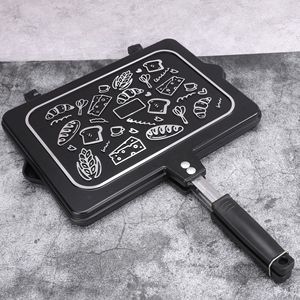 Poêle de barbecue d'extérieur la plus vendue, antiadhésive, <span class=keywords><strong>pour</strong></span> grillades de steak, avec <span class=keywords><strong>poignée</strong></span> <span class=keywords><strong>amovible</strong></span>, poêle plate domestique <span class=keywords><strong>pour</strong></span> la cuisson du pain et des toasts - Product Image 2