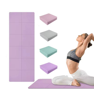 Du lịch nhỏ gọn dày mềm Sweatproof biểu tượng tùy chỉnh sinh thái thân thiện không trượt tập thể dục Pad di động có thể gập lại TPE Yoga <span class=keywords><strong>Mat</strong></span> - Product Image 2