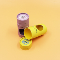 Tube de papier de carton de qualité alimentaire écologique Cylindre de carton en conserve avoine petit déjeuner tube de papier alimentaire avec fenêtre