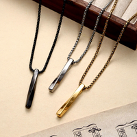 Collier pendentif spirale en acier titane inaltérable pour hommes et femmes, bijoux minimalistes hip-hop tendance, vente en gros