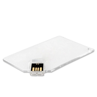 Memoria USB de negocios personalizada con diseño de tarjeta de crédito Lector de tarjetas Sim de 1GB a 32GB Versión transparente 2,0/3,0 Disponible