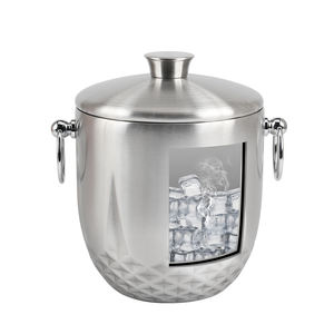 3L Double-wall Stainless Steel Insulated <b>Ice</b> <b>Bucket</b> <b>with</b> <b>Lid</b> and Tong - Product Image 5