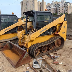 Mini cargador 4WD Tractor Liugong CLG388B China hizo Mini cargador de dirección deslizante con orugas de 1,5 toneladas 388B cargador de orugas compacto - Product Image 3