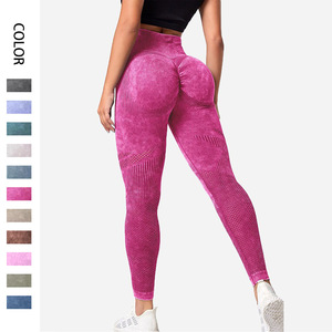 Legging de yoga taille haute pour femme, effet push-up, grande taille, sans couture, respirant, écologique, color block, pour l'entraînement, effet ventre plat - Product Image 2
