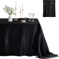 Nappe rectangulaire en satin faite à la main, couleur unie, pour mariage, banquet, hôtel, événement, chemin de table, lavable, vente en gros