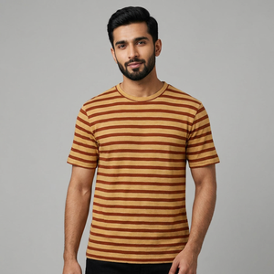 Stripe Short Sleeve <b>Tshirt</b> for Men Cotton Jersey <b>Tshirts</b> Summer Men's <b>Tshirt</b> with logo Blank <b>Plain</b> O-neck t Shirts Top - Product Image 1