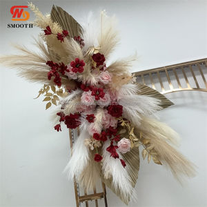 SMOOTH Pampas Ball <b>Arch</b> Wall Runner with Decorative Flowers Table Runners <b>for</b> Wedding Centerpieces Decoration - Product Image 1