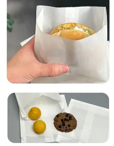 कस्टम मुद्रित पर्यावरण के अनुकूल पेस्ट्री खाद्य Baguette कंद कुकीज़ पैकिंग क्राफ्ट रोटी पैकेजिंग पेपर बैग फास्ट फूड सैंडविच बैग