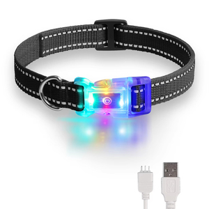 <span class=keywords><strong>Collar</strong></span> luminoso para perros recargable impermeable ajustable y se puede usar con un <span class=keywords><strong>collar</strong></span> de perro Flash para entrenador de perros - Product Image 1