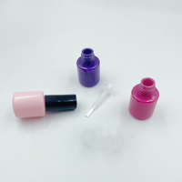 Flacons de vernis à ongles en gel UV vides de 10 ml, forme ronde, avec logo personnalisé et bouchon pinceau, vente en gros
