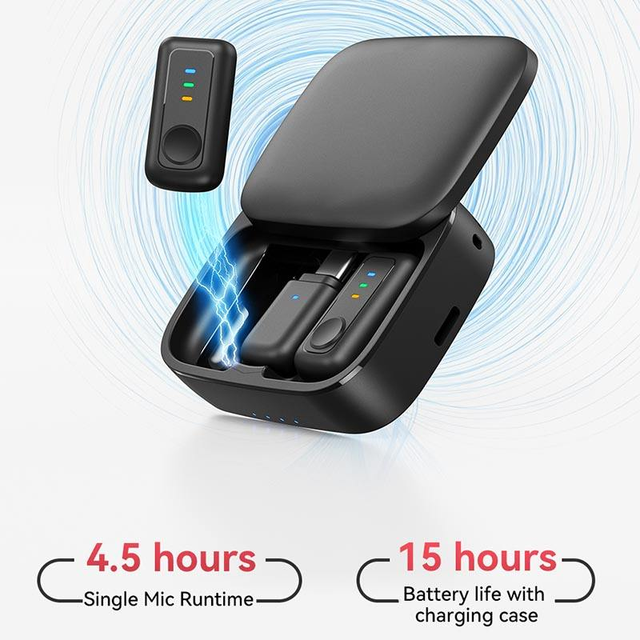 NEW A1 BT Microphone Wireless Magnetic 2.4G Long Distance Transmission ANC Noise Reduction