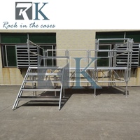 Scène en aluminium avec escalier et garde-corps / Scène de concert mobile / Plateforme de scène portable
