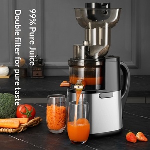 Extracteur de jus professionnel à froid à haut rendement, facile à nettoyer, avec large goulotte pour fruits et légumes entiers, presseur lent à mastication - Product Image 4