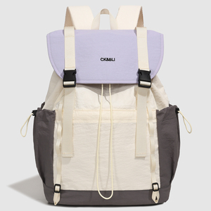 Color Block <b>Drawstring</b> <b>Backpack</b> Water Resistant Casual Outdoor Sports School Travel Daypack - Product Image 1