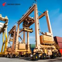 Grue portuaire à portique RTG à pneus en caoutchouc haute performance de 30, 35, 40, 50 et 70 tonnes pour la manutention de conteneurs – Prix