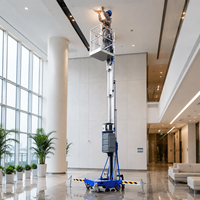 Plateforme de travail aérienne verticale à mât simple en aluminium de 6m à 10m, à pousser, à vendre