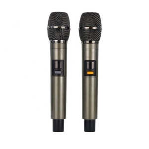 Micrófonos pequeños de 400 metros, auriculares de solapa Lavalier Uhf inalámbricos, micrófono Digital de estudio de escenario profesional - Product Image 3