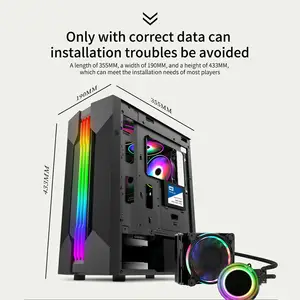 โรงงานโดยตรงโลหะ RGB ตู้เกม ATX/MTX/ITX คอมพิวเตอร์สําหรับเล่นเกมทาวเวอร์ Gamer เคสพีซีสําหรับเดสก์ท็อปพีซีพร้อมพัดลม RGB
