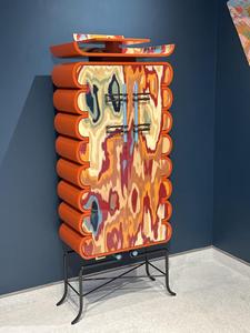 Armoire d'entrée moderne inspirée de l'Art <span class=keywords><strong>Déco</strong></span>, avec des bords ornés et un grand espace de rangement - Product Image 5