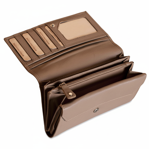 Cartera para Mujer de Cuero Genuino Billeteras de Gran Capacidad Bolsos de Mano para Dinero en Efectivo con Bolsillo con Cremallera - Product Image 1