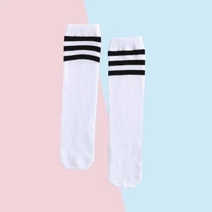 Knee <b>Socks</b> Combed Cotton Three Stripes Kids Dance Soccer Sports <b>Socks</b> Sweat Absorbent - Product Image 2