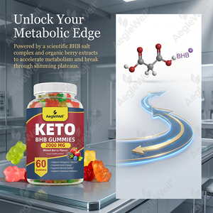 Gomitas Aeglewell OEM Keto Diet Support BHB, Deliciosas Gomitas <span class=keywords><strong>de</strong></span> Frutos Rojos Mixtos, Alternativa a las Pastillas Keto para el Bienestar Metabólico - Product Image 4