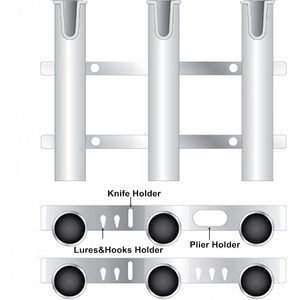 Porta canna da pesca Premium regolabile 3-Pole porta canna da pesca nera a parete in alluminio e metallo poggia Rack - Product Image 2