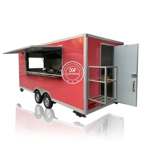 Kiosque mobile de concession OEM remorque alimentaire 3 bassins système d'approvisionnement en eau cuisine chariot de restauration rapide camion alimentaire à vendre