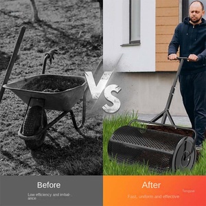 Manual <strong>Lawn</strong> Care Fertilizer Spreader for Spreading <strong>Topsoil</strong> and Compost Garden Spreaders for <strong>Lawns</strong> - Product Image 5