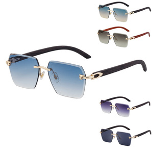 YTSLM3064 2024 Diseñador personalizado Marca Gafas de sol sin montura UV400 Solar Anti-radiación Gafas de sol polarizadas para hombres Aleación de conducción - Product Image 1