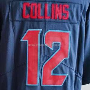 Nico Collins kırmızı alternatif en kaliteli dikişli amerikan futbolu Jersey gemi hazır - Product Image 3
