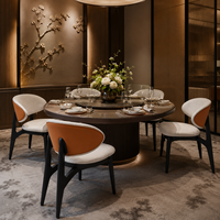 Chaise de salle à manger moderne de luxe en bois, tissu frêne blanc, pour hôtel, banquet, restaurant