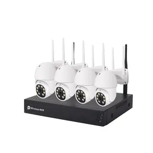 4CH WiFi NVR Kit caméra de vidéosurveillance sans fil ensemble extérieur 3MP surveillance vidéo en temps réel suivi automatique Ptz système de caméra IP