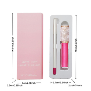 Delineador de Labios y Brillo Labial 2 en 1 al por Mayor de Marca Privada, Resistente al Agua, Vegano, Acabado Mate y Terciopelo, Set de Brillo Labial y Delineador de Labios - Product Image 6