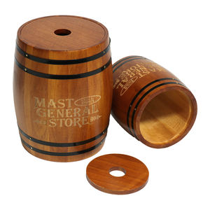 Barriles <span class=keywords><strong>de</strong></span> Madera Decorativos para Granos <span class=keywords><strong>de</strong></span> Café con Grabado Láser <span class=keywords><strong>de</strong></span> Color Personalizado, Barril <span class=keywords><strong>de</strong></span> Madera para Dulces con Tapa - Product Image 2