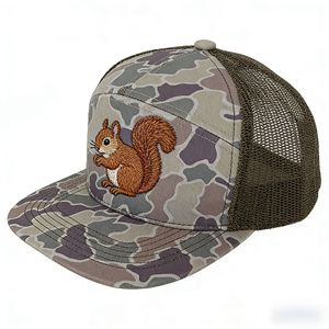 Gorra de béisbol de malla con 7 paneles para adulto, camuflaje, de alta calidad, con sublimación personalizada, tipo snapback, para papá golfista, MOQ bajo de 100 unidades, de Vietnam - Product Image 1