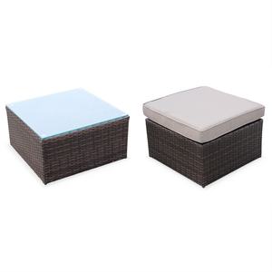 Extérieur Maître 5 places ensemble <span class=keywords><strong>de</strong></span> Canapé En Rotin en <span class=keywords><strong>résine</strong></span> <span class=keywords><strong>tressée</strong></span> et aluminium - Product Image 5